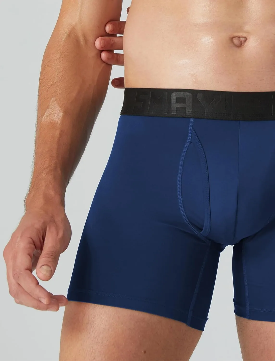 5Mayi Men's Boxer Briefs Fly Front with Pouch Athletic Mens Underwear Performance Boxer Briefs for Men Pack