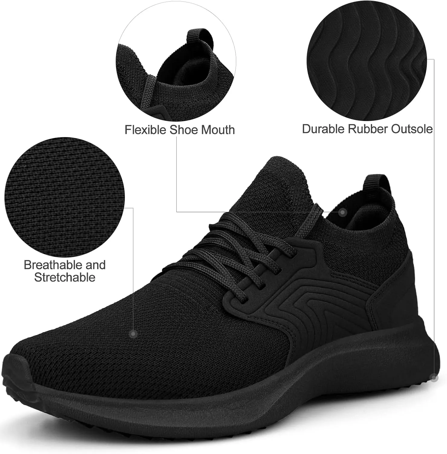 Abboos Womens Walking Shoes Lightweihgt Breathable Slip on Sneakers Athletic Gym Tennis Running Shoes