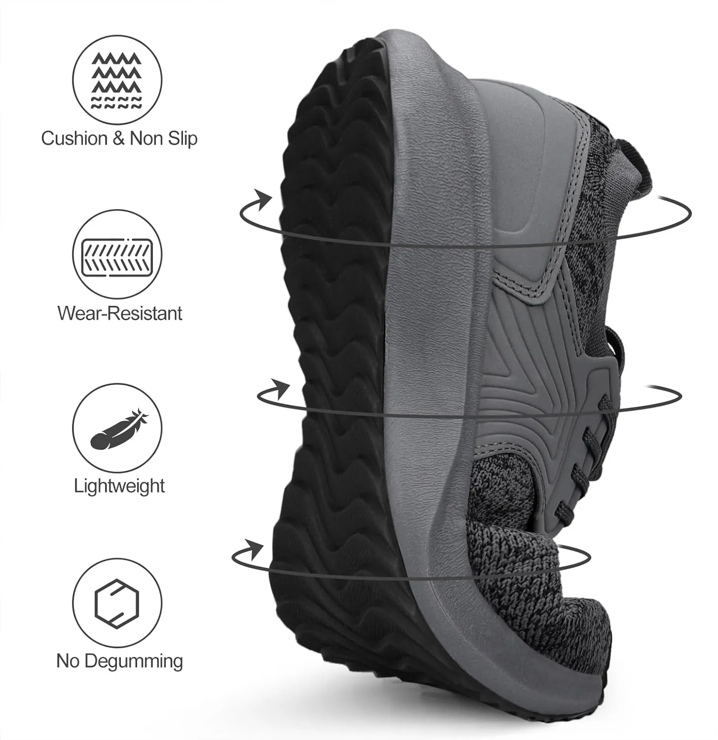 Abboos Womens Walking Shoes Lightweihgt Breathable Slip on Sneakers Athletic Gym Tennis Running Shoes