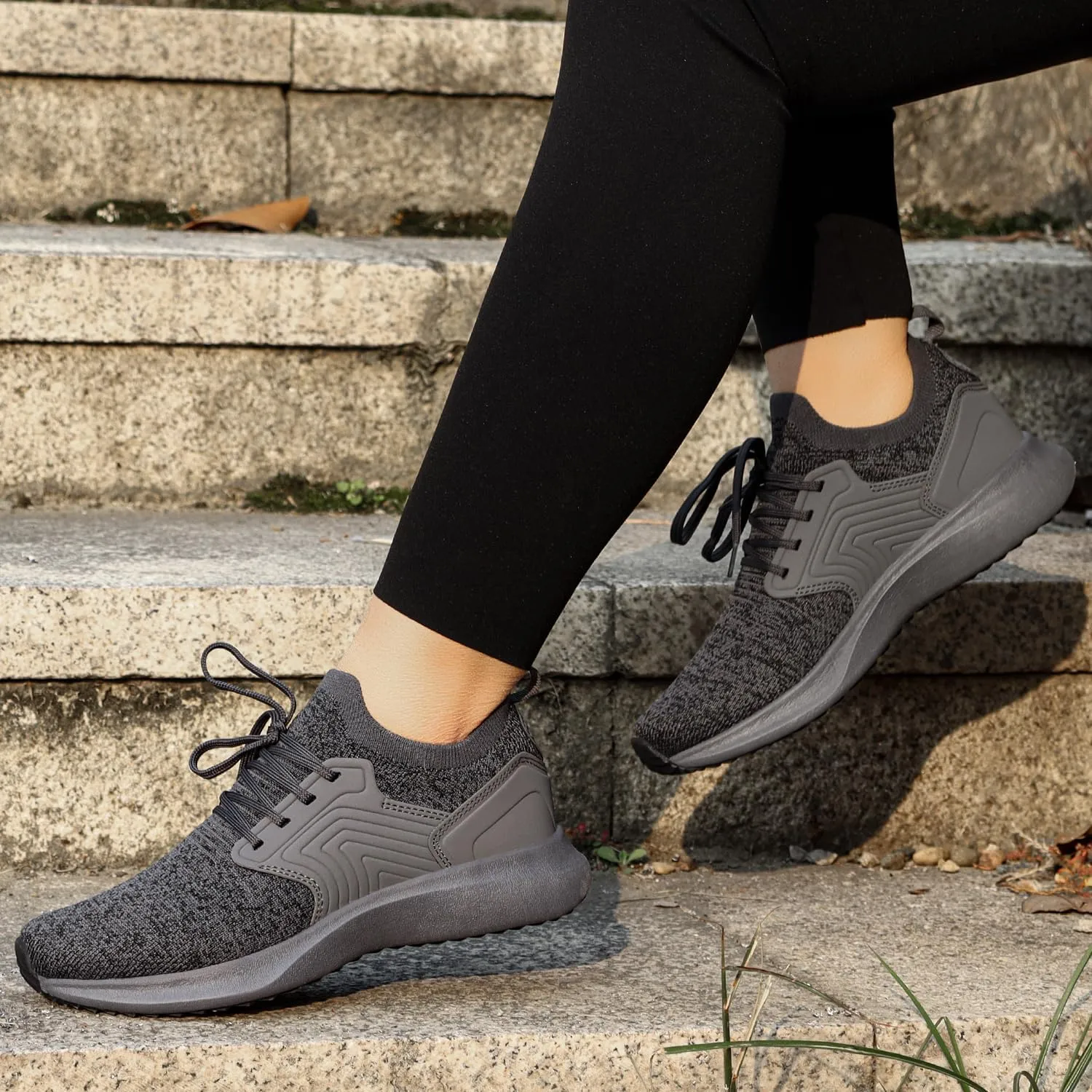 Abboos Womens Walking Shoes Lightweihgt Breathable Slip on Sneakers Athletic Gym Tennis Running Shoes