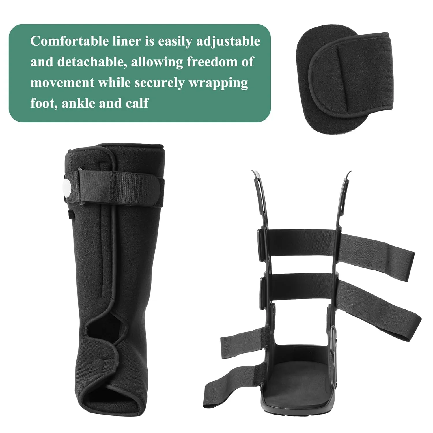 Air Walking Boot, Tall Fracture Boot, Air CAM Walker Fits Left or Right Foot, Protection for Broken Foot Sprained Ankle Fracture Recovery (Medium)