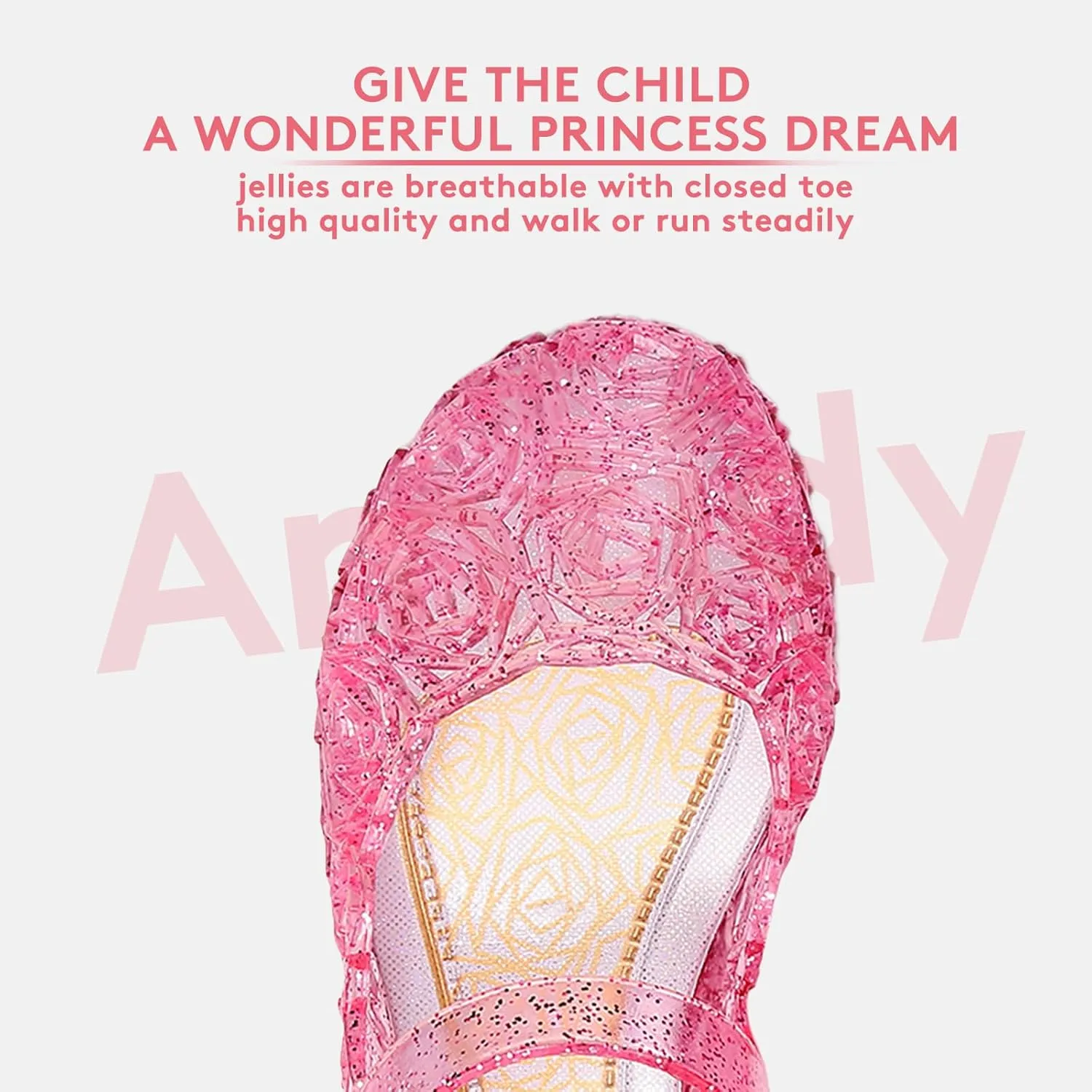 Amtidy Flats Mary Jane Dance Party Cosplay Shoes, Snow Queen Princess Birthday Sandals for Little Girls, Toddler