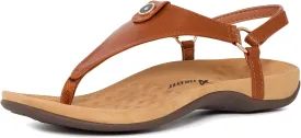 Athlefit Women's Comfortable Orthopedic Sandals Thong Dressy T-Strap Orthotic Casual Summer Arch Support Sandals