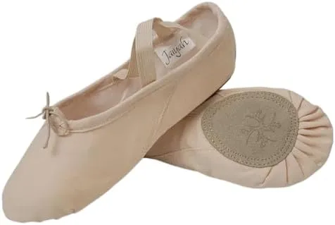 Ballet Shoes for Women, Men & Children, Durable Cotton Canvas, Adjustable Width, Split Sole, 6 Skin Tone Shades
