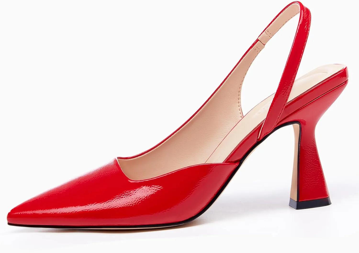Coutgo Womens Slingback Stiletto High Heels Closed Pointed Toe Pumps DOrsay Sexy Office Dress Shoes