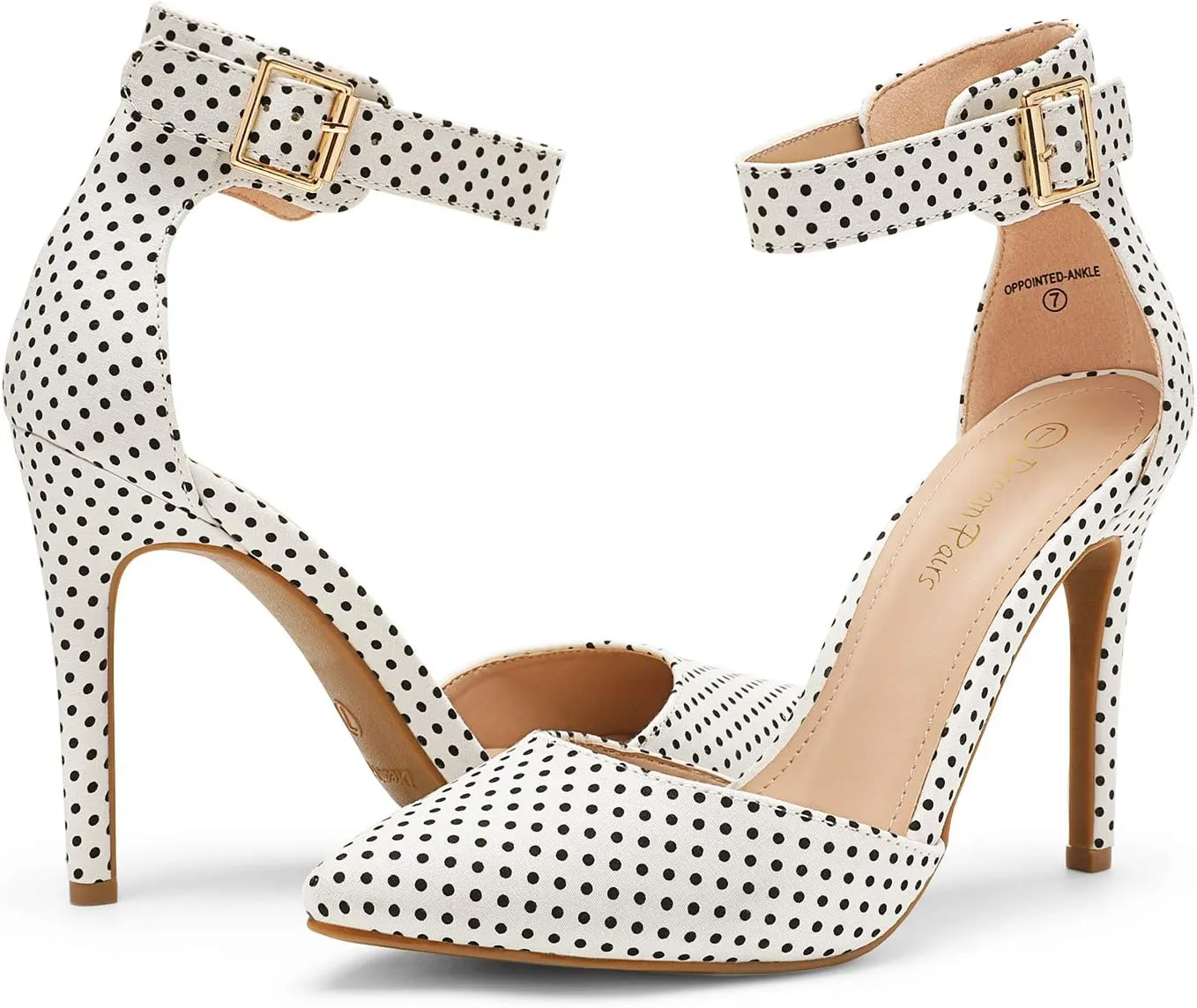 DREAM PAIRS Oppointed-Ankle Women's Pointed Toe Ankle Strap D'Orsay High Heel Stiletto Pumps Shoes