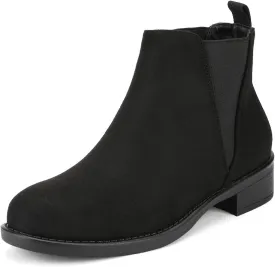DREAM PAIRS Women's Ankle Boots Chunky Low Heel Chelsea Booties Slip On Elastic Fall Short Boots