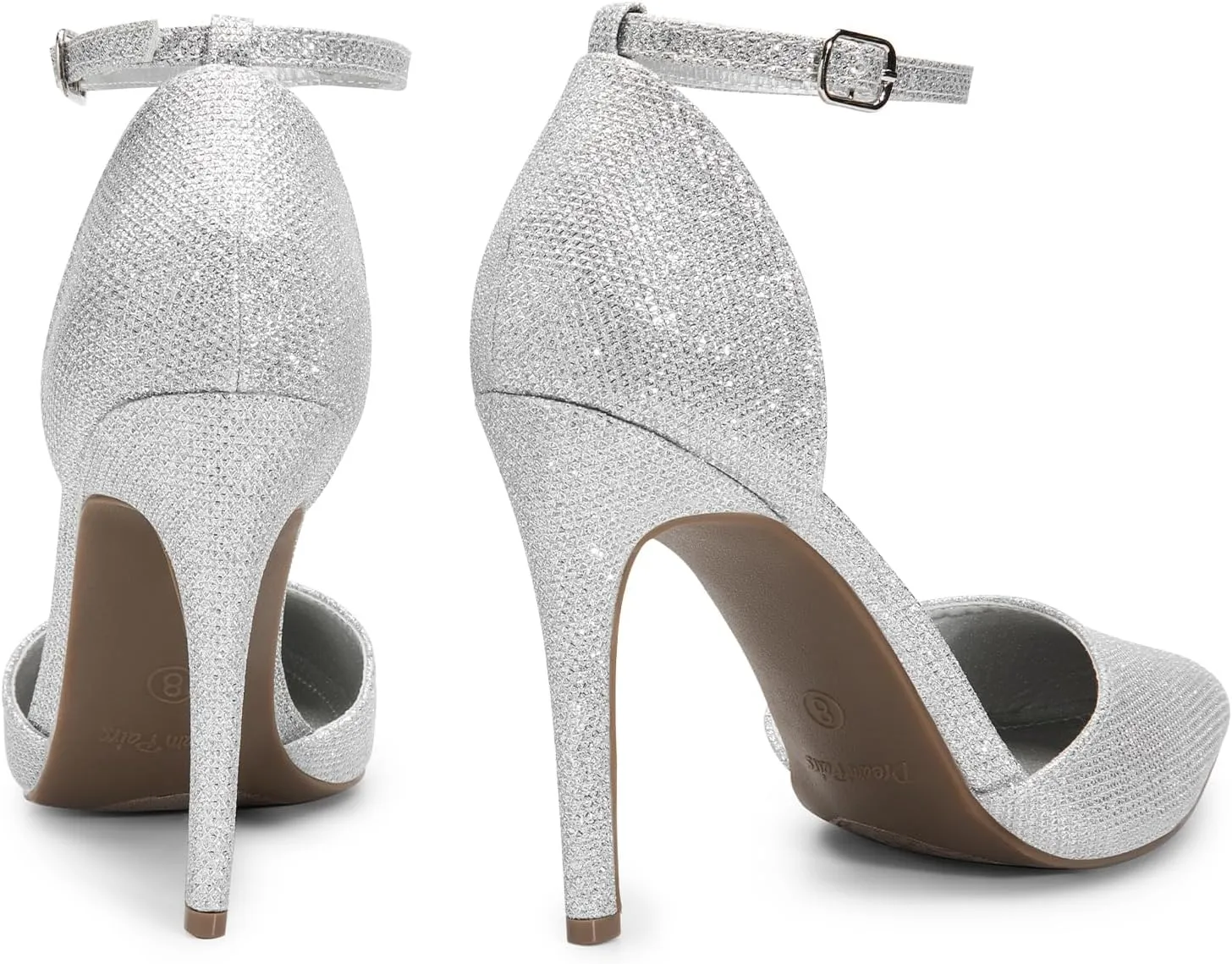 DREAM PAIRS Women's Oppointed-Lacey Pointed Toe Ankle Strap High Heel Stiletto Pumps Wedding Dress Shoes