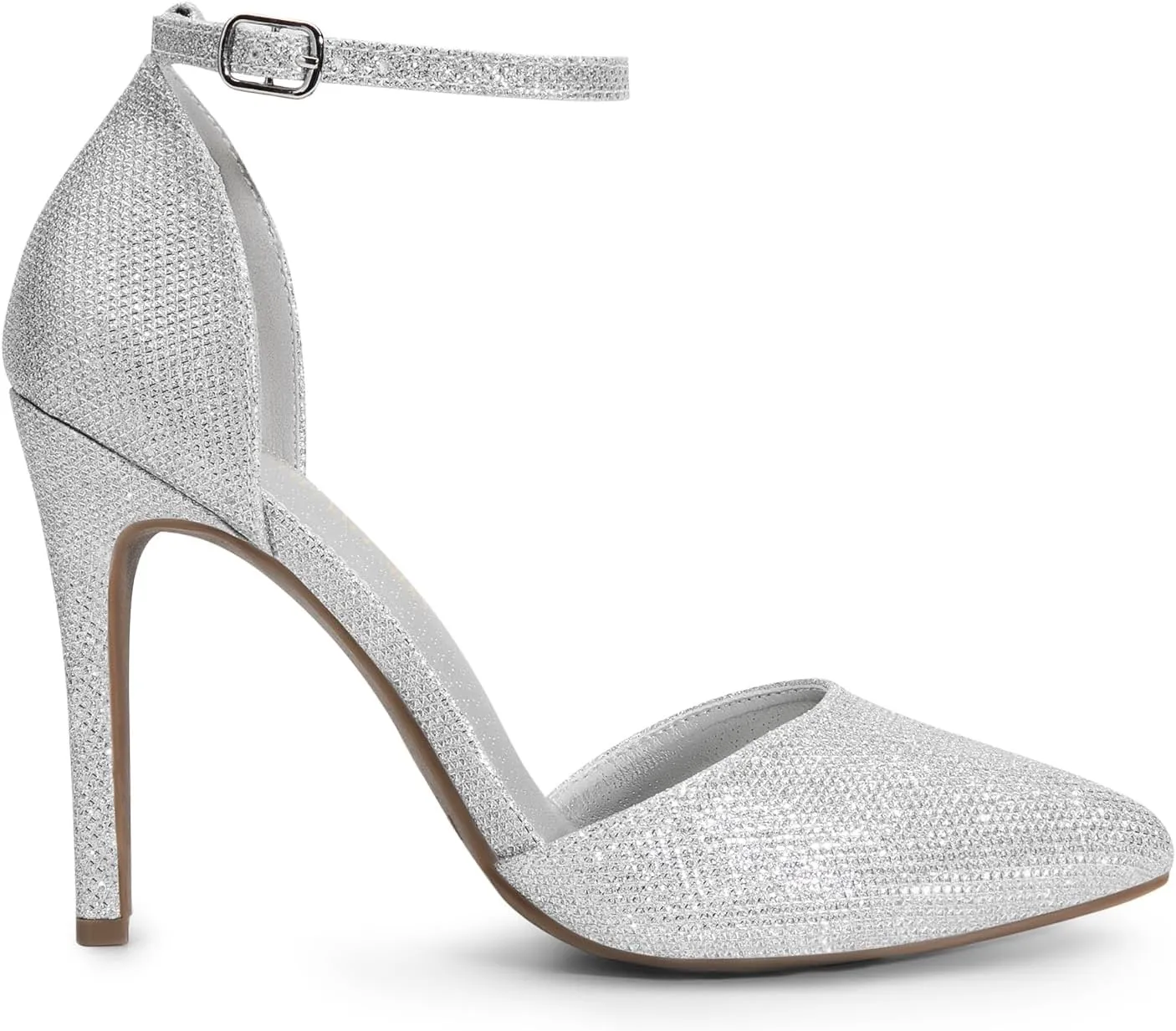 DREAM PAIRS Women's Oppointed-Lacey Pointed Toe Ankle Strap High Heel Stiletto Pumps Wedding Dress Shoes