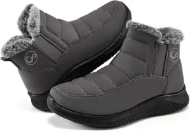 Ecetana Womens Snow Boots Winter Shoes: Ankle Booties Warm Fur Lined Waterproof Non-Slip Boots for Women