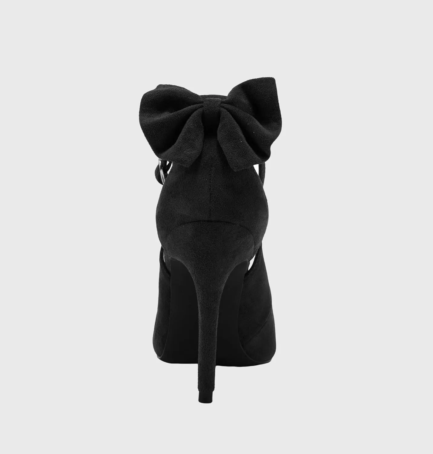 Fashare Womens High Heels Bow Tie Back Sexy Stiletto Ankle Strap Wedding Dress Pumps Shoes