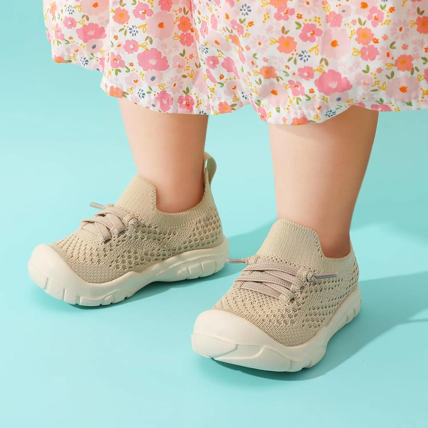 FEETCITY Toddler Sneakers Toddler Walking Shoes Boys Girls Toddler Tennis Shoes Lightweight Brethable Kids Slip On Shoes