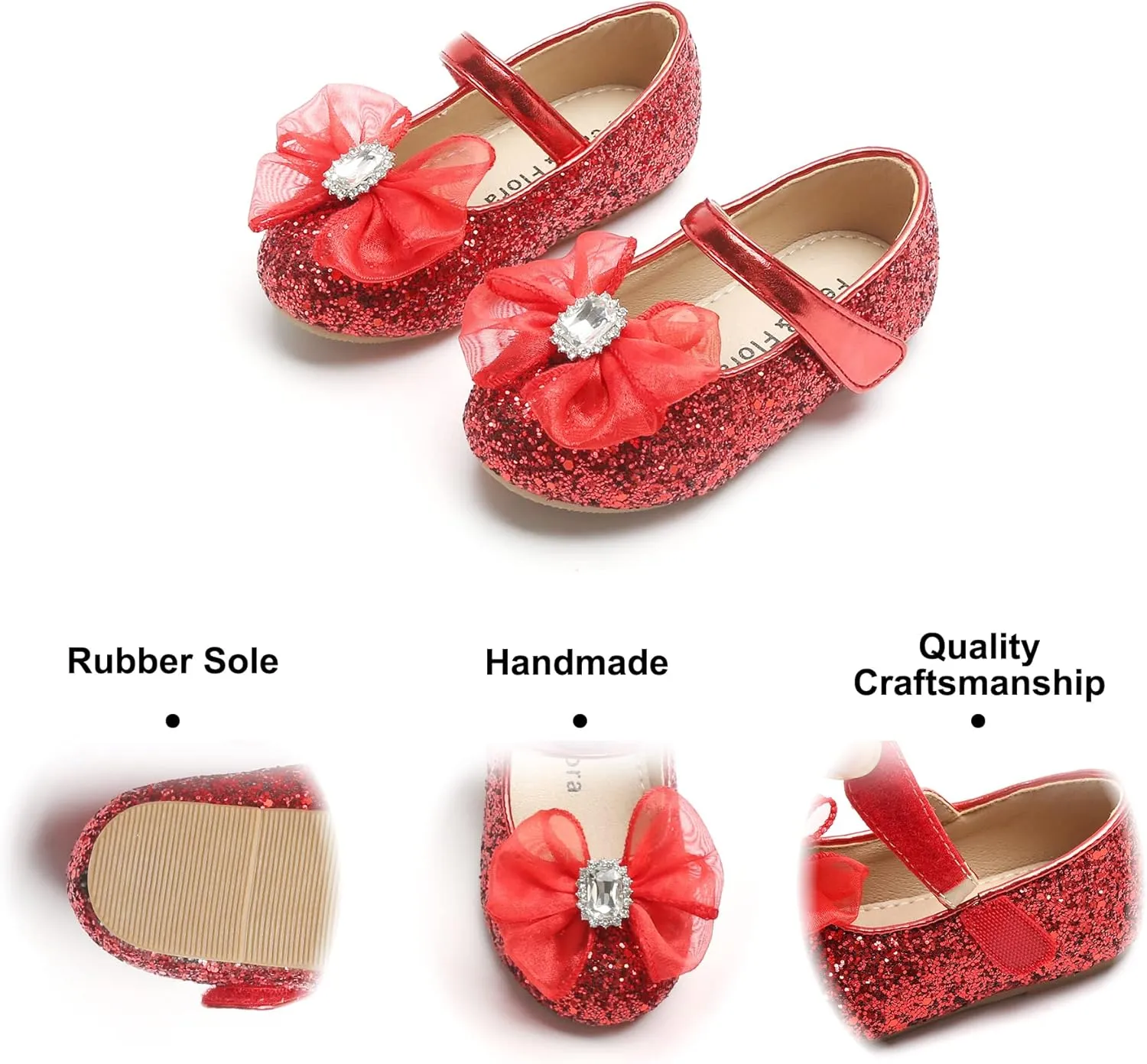Felix & Flora Toddler Girls Dress Shoes - Little Girl Ballet Mary Jane Flats Party School Wedding
