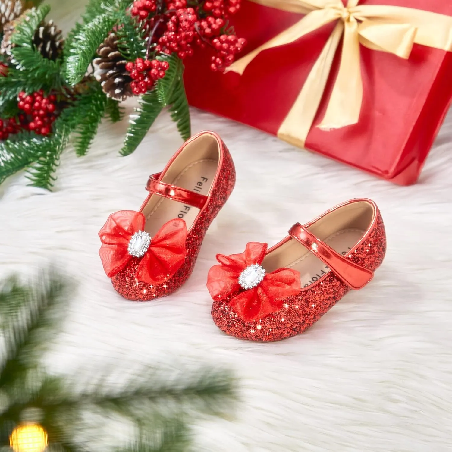 Felix & Flora Toddler Girls Dress Shoes - Little Girl Ballet Mary Jane Flats Party School Wedding