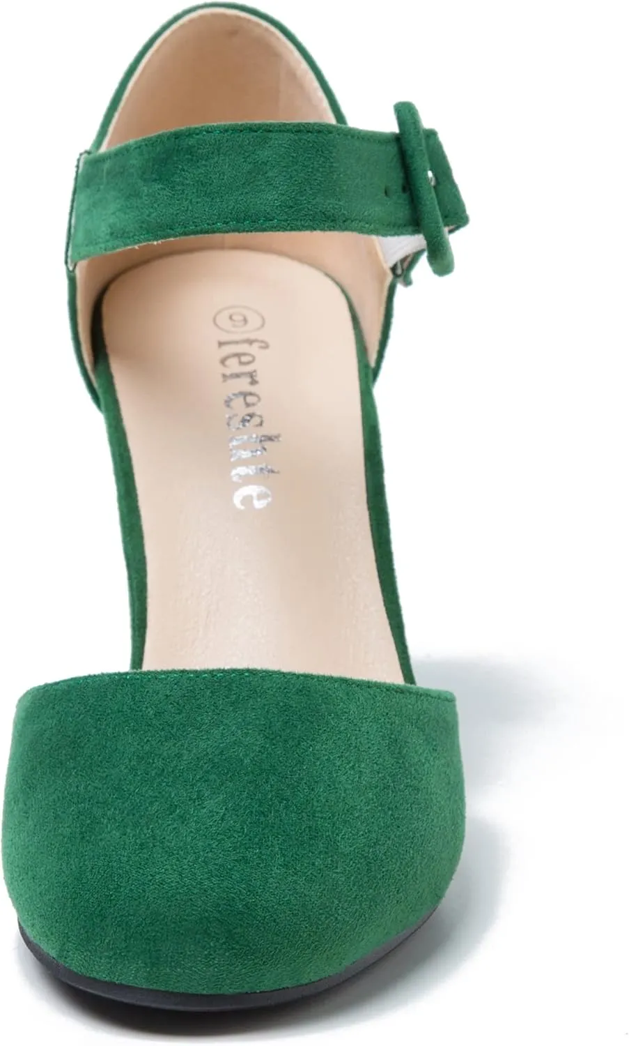 fereshte Women's High Heel Closed Toe Chunky Wedding Pumps Mary Jane Shoes