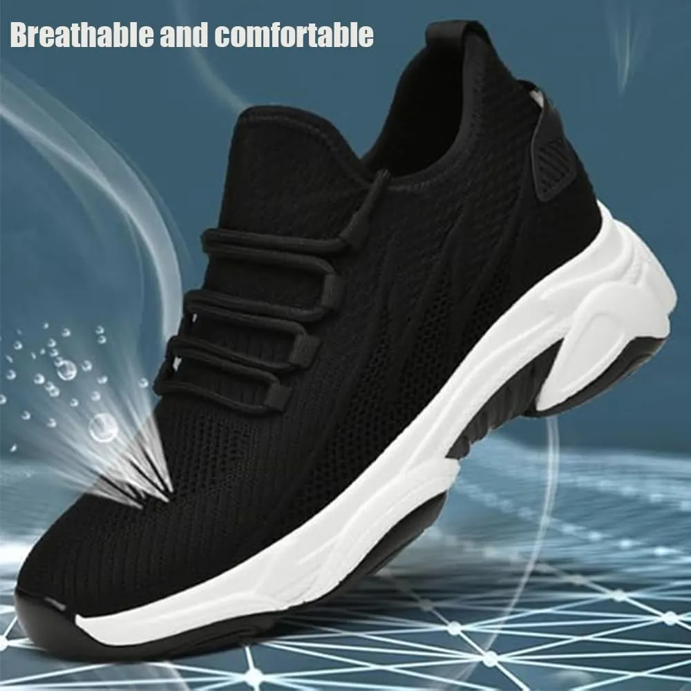 Hidden Height Fashion Sneakers, Men's Breathable Increase 3.14 in /8 cm Elevator Mesh Shoes