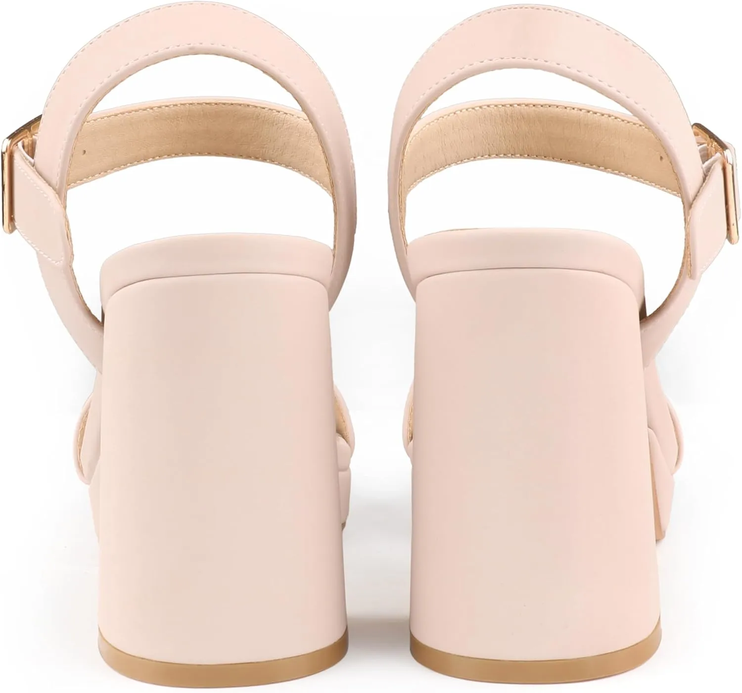 JOY IN LOVE Women's Chunky Platform High Heels Ankle Strap Block Heel Sandals