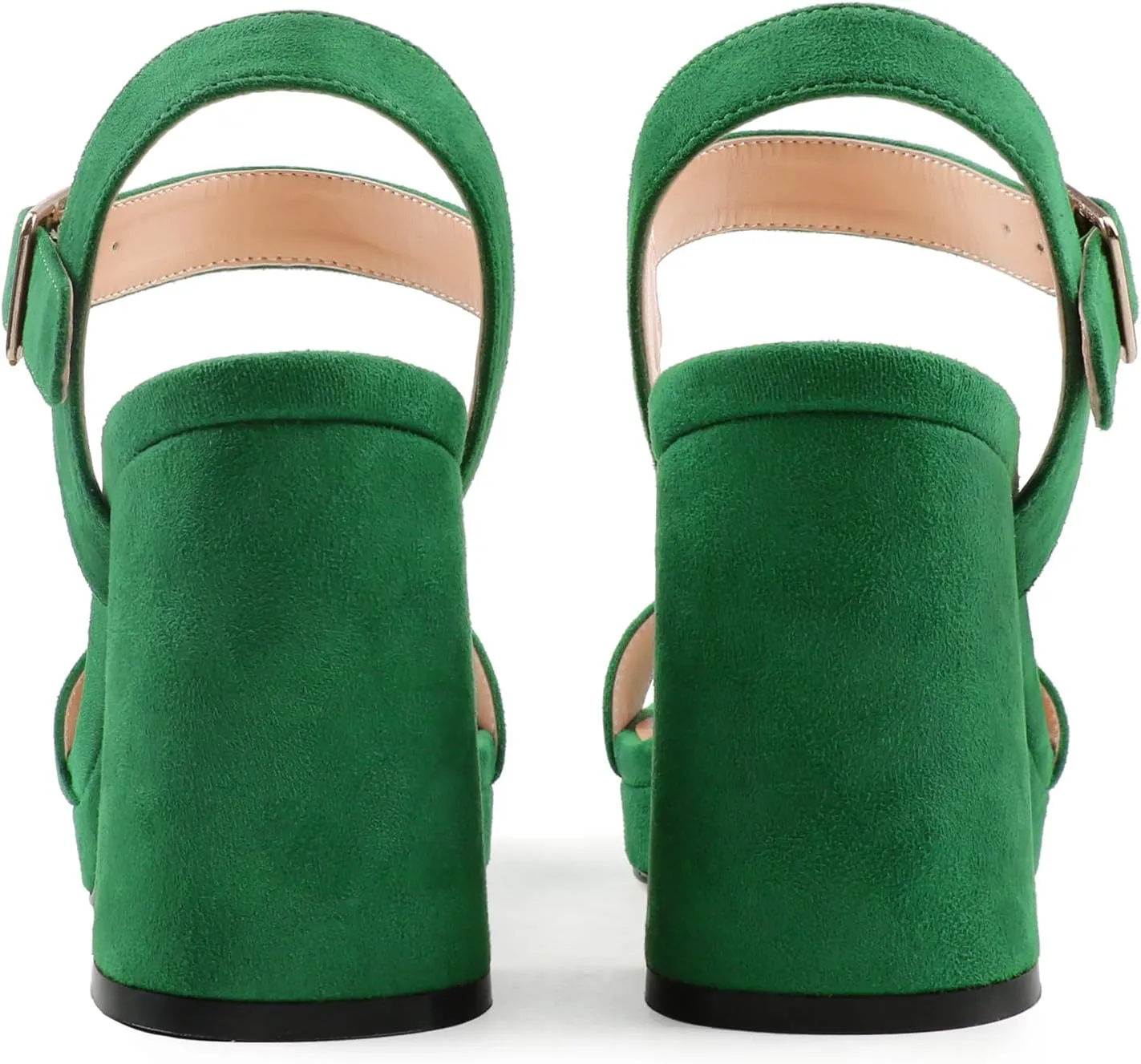 JOY IN LOVE Women's Chunky Platform High Heels Ankle Strap Block Heel Sandals
