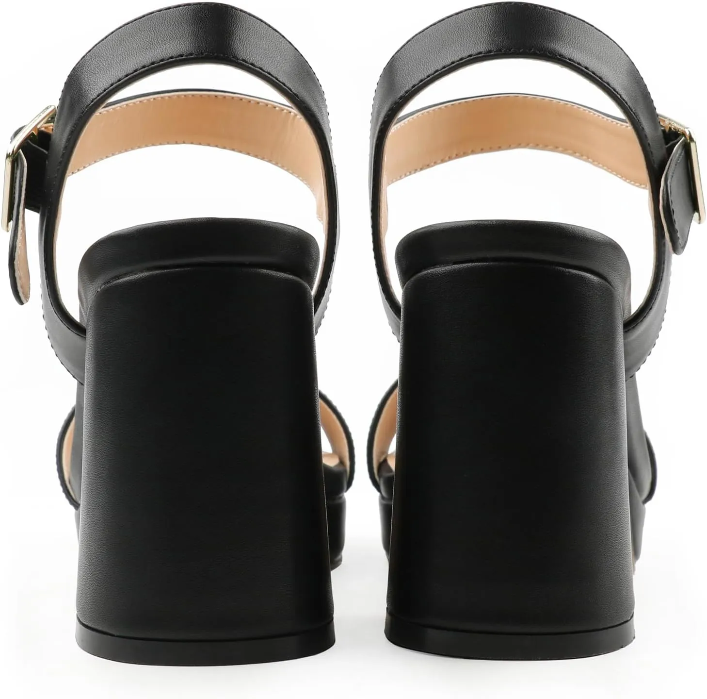 JOY IN LOVE Women's Chunky Platform High Heels Ankle Strap Block Heel Sandals