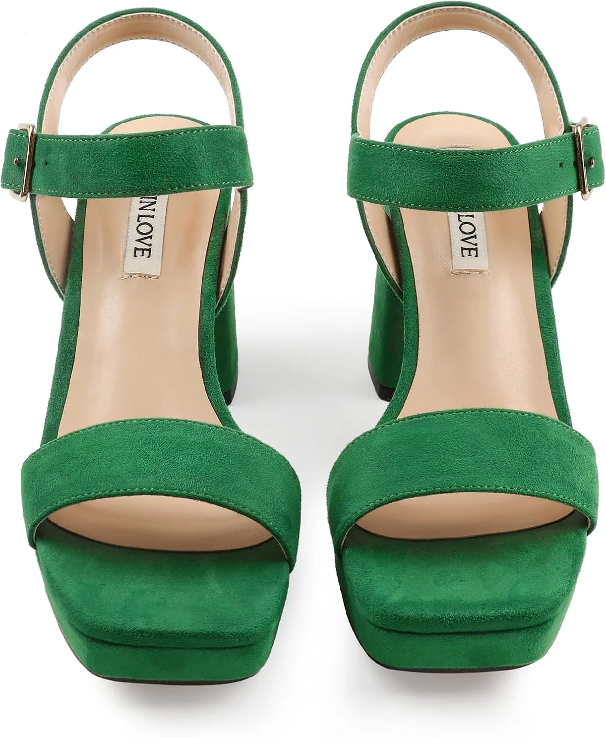 JOY IN LOVE Women's Chunky Platform High Heels Ankle Strap Block Heel Sandals
