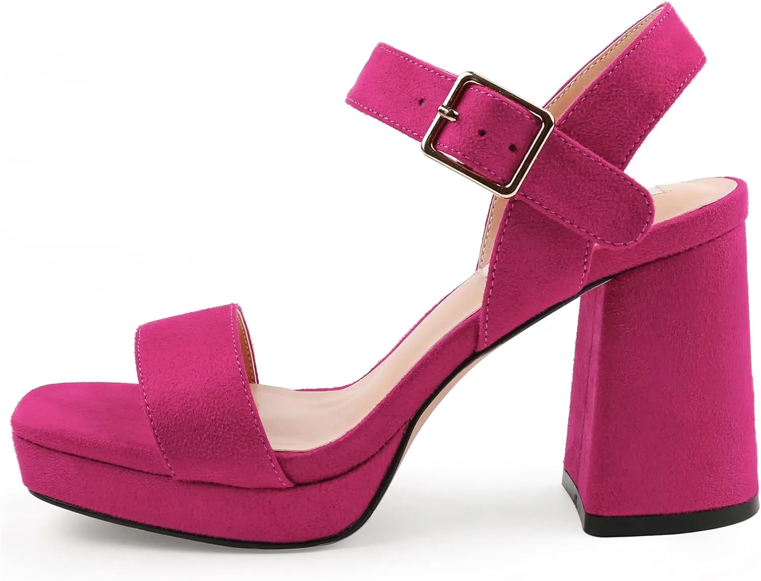 JOY IN LOVE Women's Chunky Platform High Heels Ankle Strap Block Heel Sandals