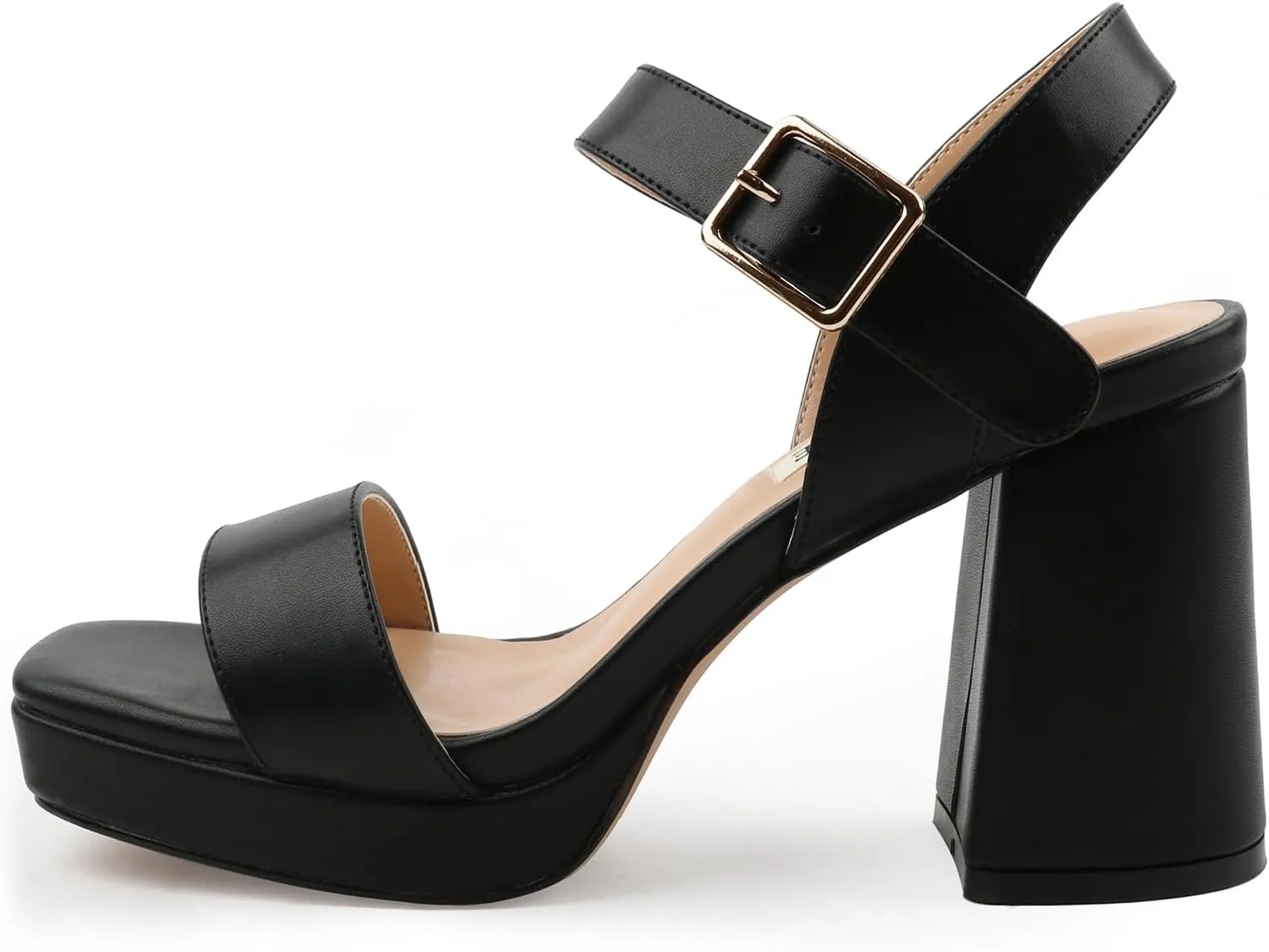 JOY IN LOVE Women's Chunky Platform High Heels Ankle Strap Block Heel Sandals
