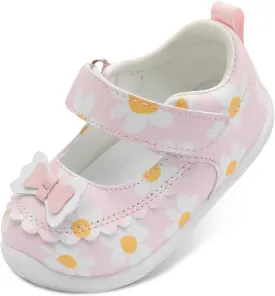 L-RUN Toddler Girl Mary Jane Dress Shoes Little Girls Uniform School Shoes Non-Slip Ballet Flats Flower Girls Shoes for Wedding Party Concert