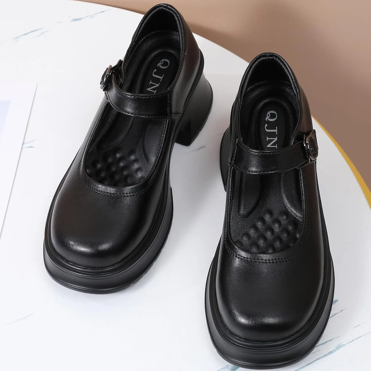Mary Jane Shoes Women Platform Mary Janes Heels Women's Chunky Pumps Dress Shoes Ladies Work Comfortable Dressy Casual Footwear