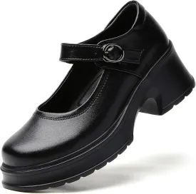 Mary Jane Shoes Women Platform Mary Janes Heels Women's Chunky Pumps Dress Shoes Ladies Work Comfortable Dressy Casual Footwear