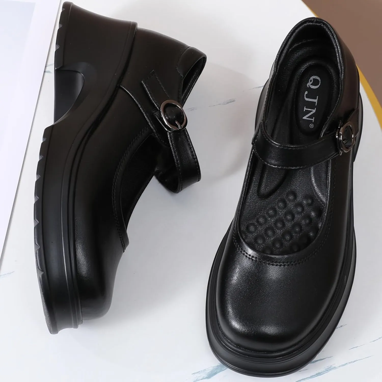 Mary Jane Shoes Women Platform Mary Janes Heels Women's Chunky Pumps Dress Shoes Ladies Work Comfortable Dressy Casual Footwear