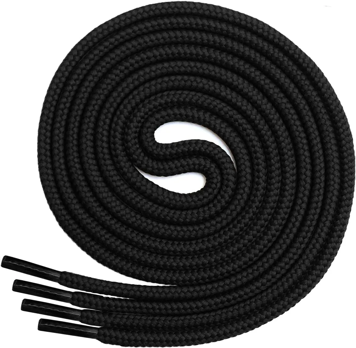 Miscly Round Boot Laces [1 Pair] Heavy Duty and Durable Shoelaces for Boots, Work Boots & Hiking Shoes