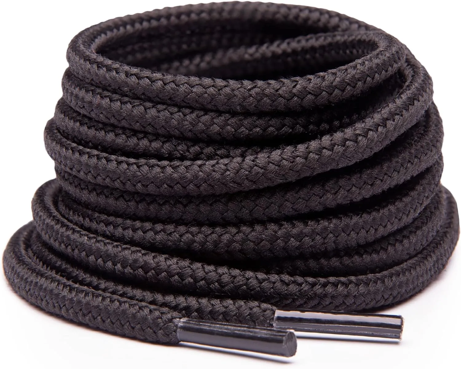 Miscly Round Boot Laces [1 Pair] Heavy Duty and Durable Shoelaces for Boots, Work Boots & Hiking Shoes