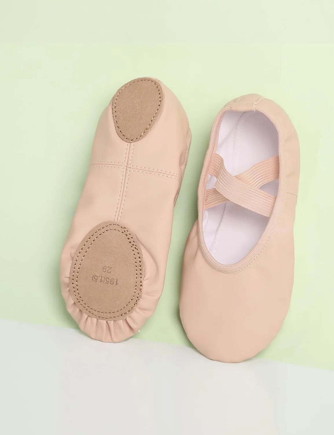 Phoeswan Ballet Shoes for Girls, PU Leather Girls Dance Slippers for Toddler/Little Kid/Big Kid