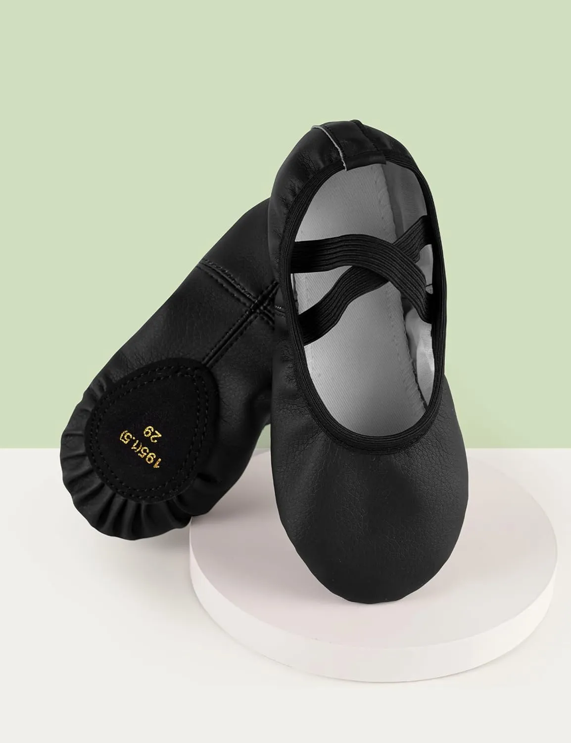 Phoeswan Ballet Shoes for Girls, PU Leather Girls Dance Slippers for Toddler/Little Kid/Big Kid