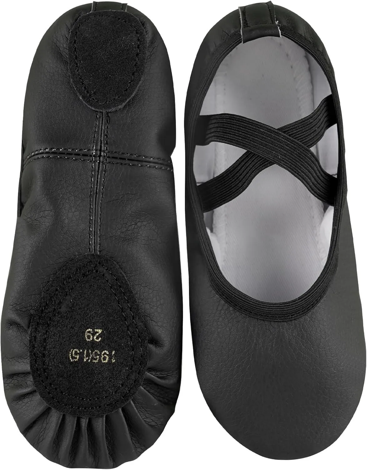 Phoeswan Ballet Shoes for Girls, PU Leather Girls Dance Slippers for Toddler/Little Kid/Big Kid