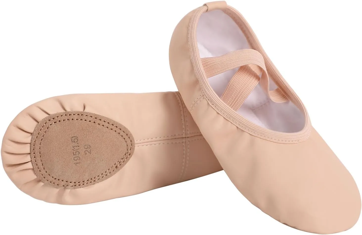 Phoeswan Ballet Shoes for Girls, PU Leather Girls Dance Slippers for Toddler/Little Kid/Big Kid