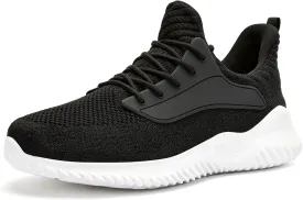 SDolphin Walking Shoes for Mens Sneakers - Slip on Athletic Running Tennis Shoes Comfortable Memory Foam Workout Gym Jogging Indoor Outdoor Lightweight Breathable Casual Sneakers