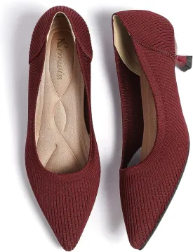 Semwiss Women's Low Heel Classic Pumps Pointed Toe Kitten Heels ShoesComfortable Casual Pumps for Women Dressy