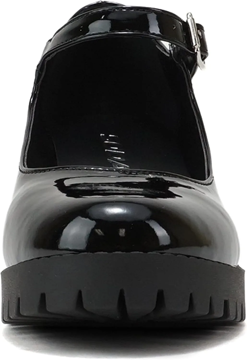 Soda Boxer ~ Women Mary Jane Round Toe Chunky Block Heel Lug Sole Pump with Adjustable Strap