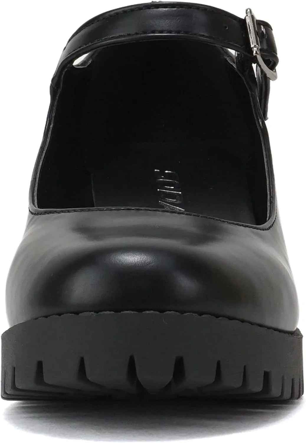 Soda Boxer ~ Women Mary Jane Round Toe Chunky Block Heel Lug Sole Pump with Adjustable Strap