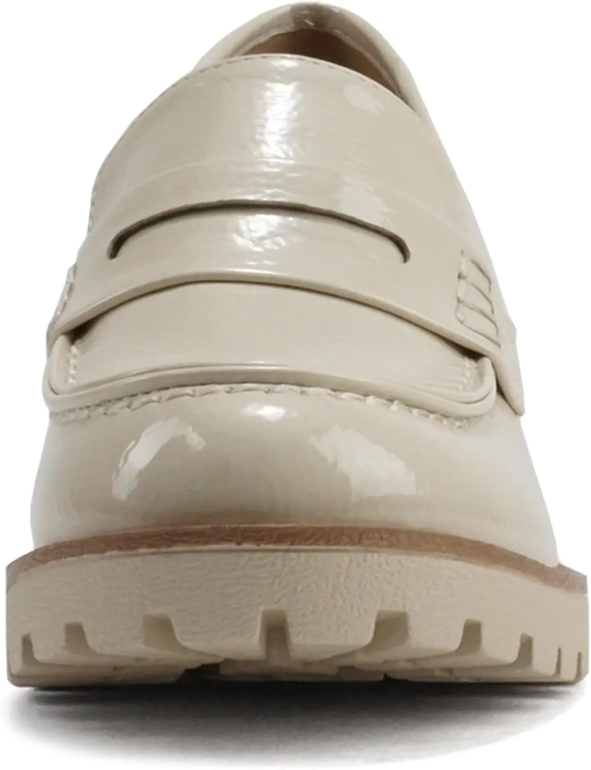 Soda Kinder ~ Women Slip On Chunky Mid Heel Lug Sole Penny Loafer Shoe
