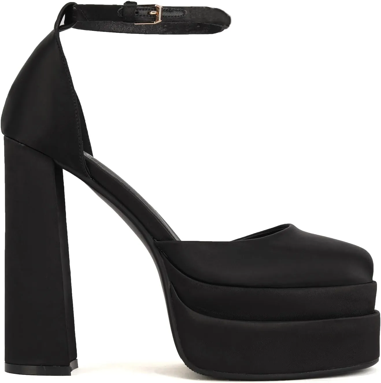 THESHY Womens Platform Chunky High Block Heels Ankle Strap Buckles Wedge Dress Pumps Fashion Shoes for Women