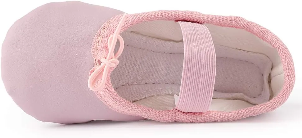 Toddler Ballet Shoes for Girls Baby Ballet Slippers Leather Full Sole Women Ballerina Dance Shoes