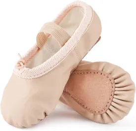 Toddler Ballet Shoes for Girls Baby Ballet Slippers Leather Full Sole Women Ballerina Dance Shoes