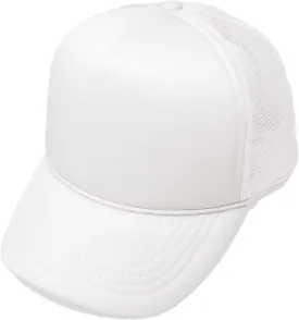 Trucker Hat Mesh Cap Solid Colors Lightweight with Adjustable Strap Small Braid