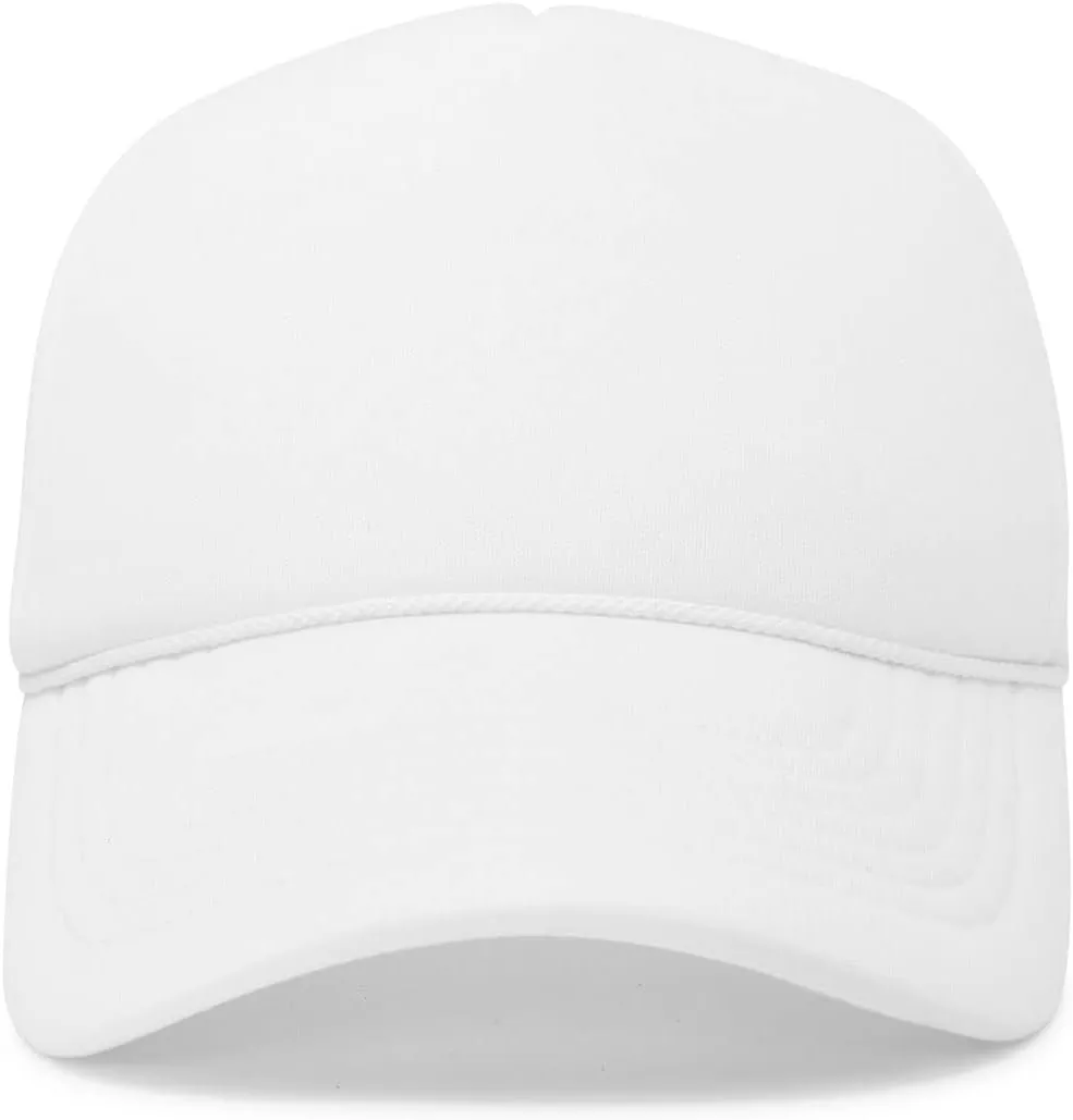 Trucker Hat Mesh Cap Solid Colors Lightweight with Adjustable Strap Small Braid