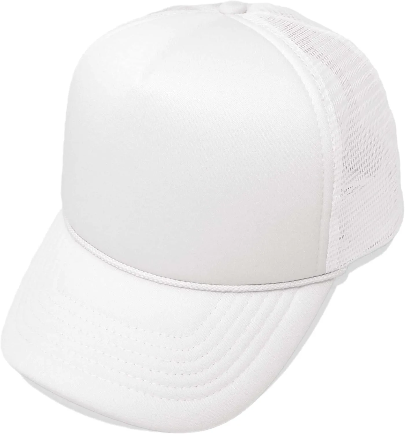 Trucker Hat Mesh Cap Solid Colors Lightweight with Adjustable Strap Small Braid