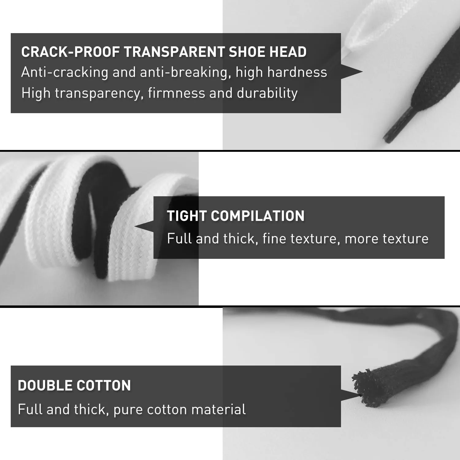 UamGlsob Flat Thick Cotton Shoe Laces for Alexander Mcqueen Sneakers,1/2''(1.2cm) Jumbo Fat Wide Shoelaces Replacement Laces