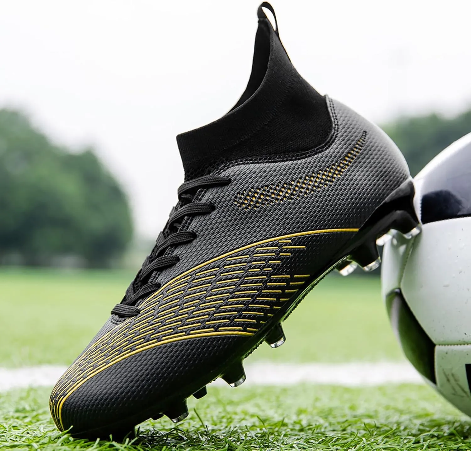 Unisex Soccer Shoes Turf Youth Football Boots Futsal Cleats Indoor Athletic TF Sneaker