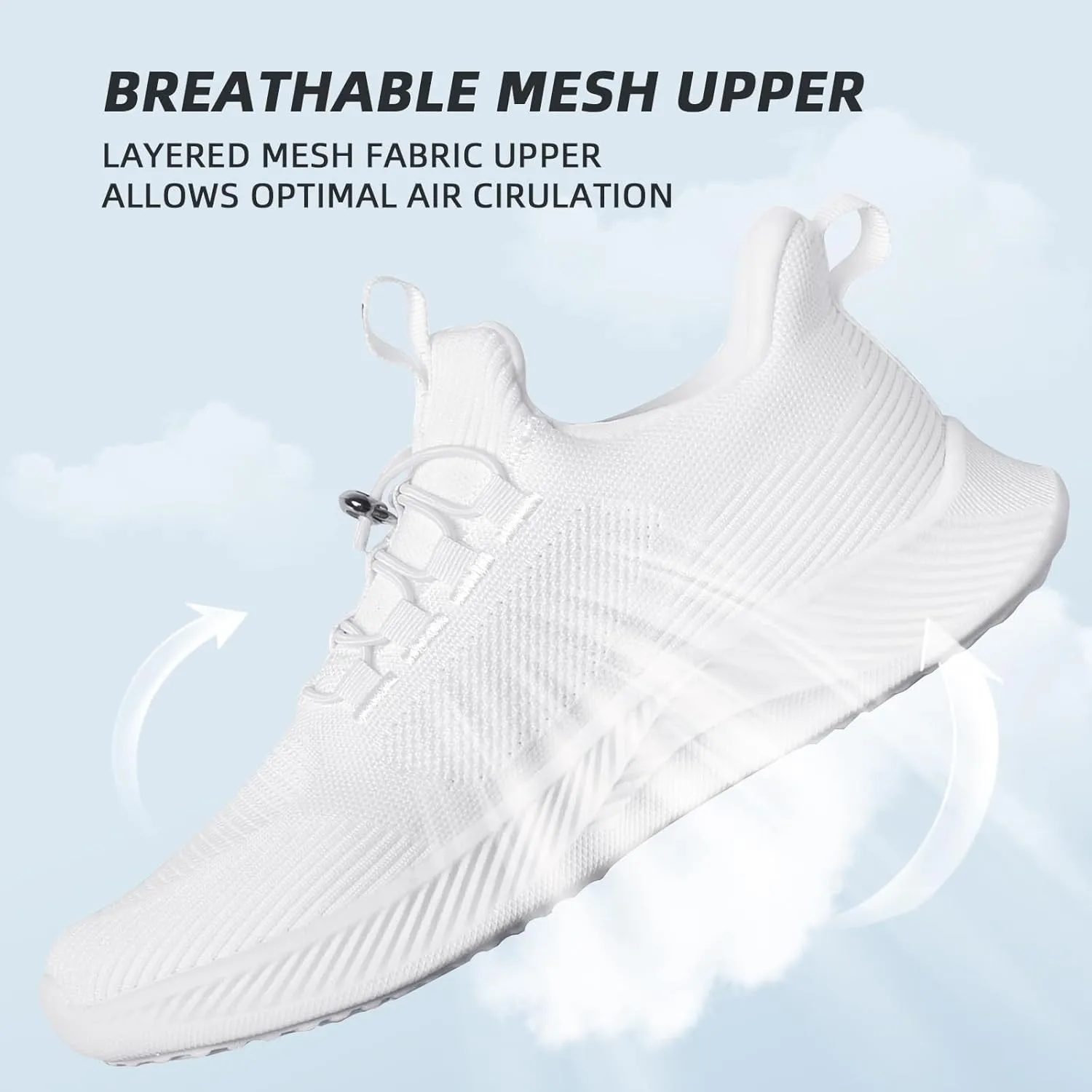 Walking Shoes for Women- Lightweight, Slip On, Breathable Sneakers for Running, Walking, Jogging, Gym
